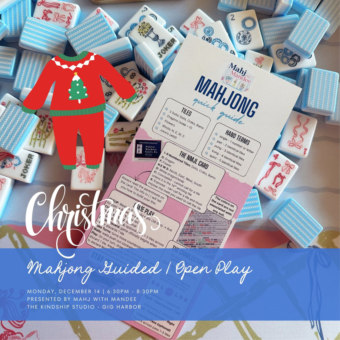 Paper Luxe Workshop Christmas Pajama Party Mahjong: Guided / Open Play Night - Monday, 12/14/26 from 6:30-8:30pm