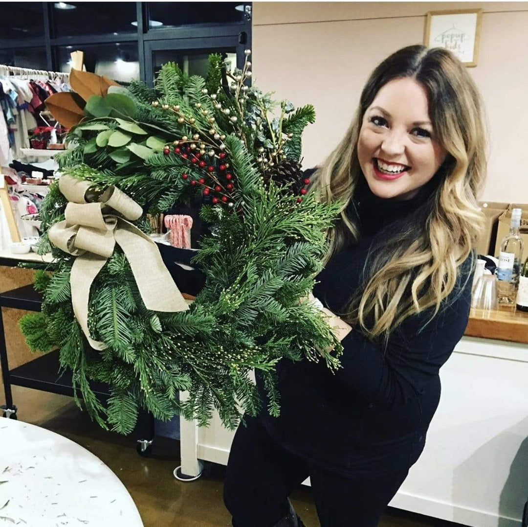 Paper Luxe Workshop Festive Holiday Wreath Making Workshop in Gig Harbor - Thursday, 11/16/23