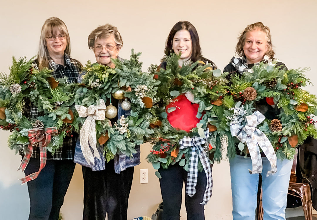 Paper Luxe Workshop Festive Holiday Wreath Making Workshop in Gig Harbor - Thursday, 11/16/23