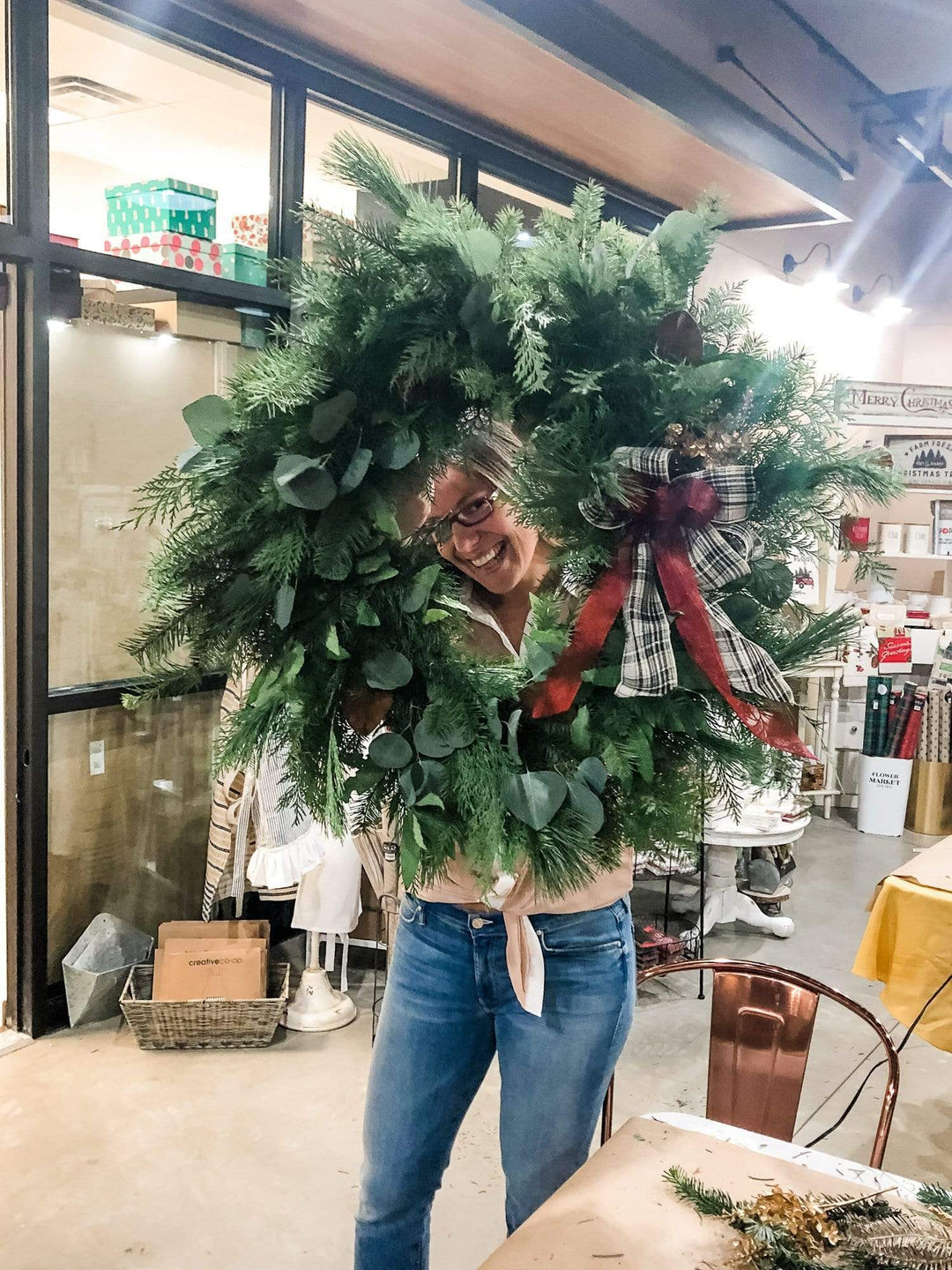 Paper Luxe Workshop Festive Holiday Wreath Making Workshop in Gig Harbor - Thursday, 11/16/23