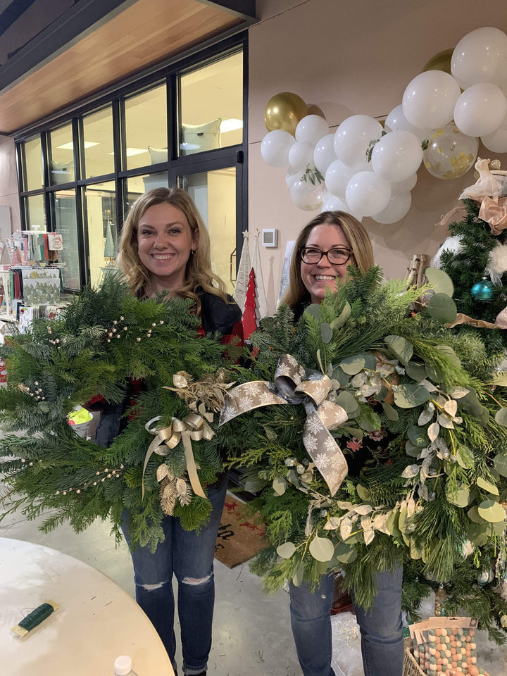 Paper Luxe Workshop Festive Holiday Wreath Making Workshop in Gig Harbor - Thursday, 11/16/23