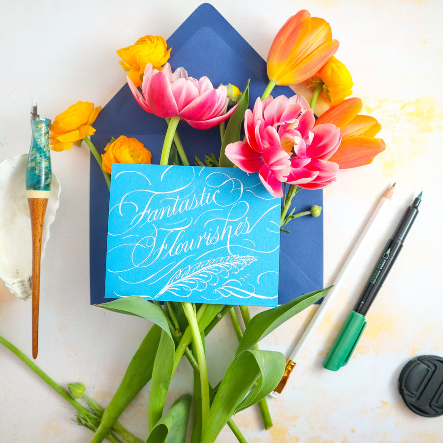 Paper Luxe Workshop Flourished Calligraphy Workshop - Sunday, 6/8/25