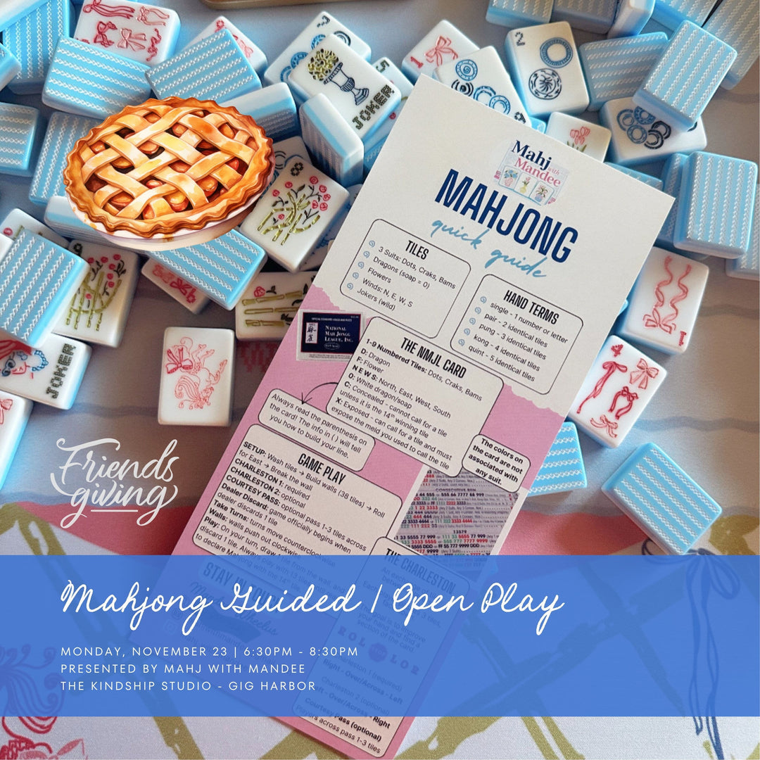 Paper Luxe Workshop Friendsgiving Mahjong: Guided / Open Play Night - Monday, 11/23/26 from 6:30-8:30pm