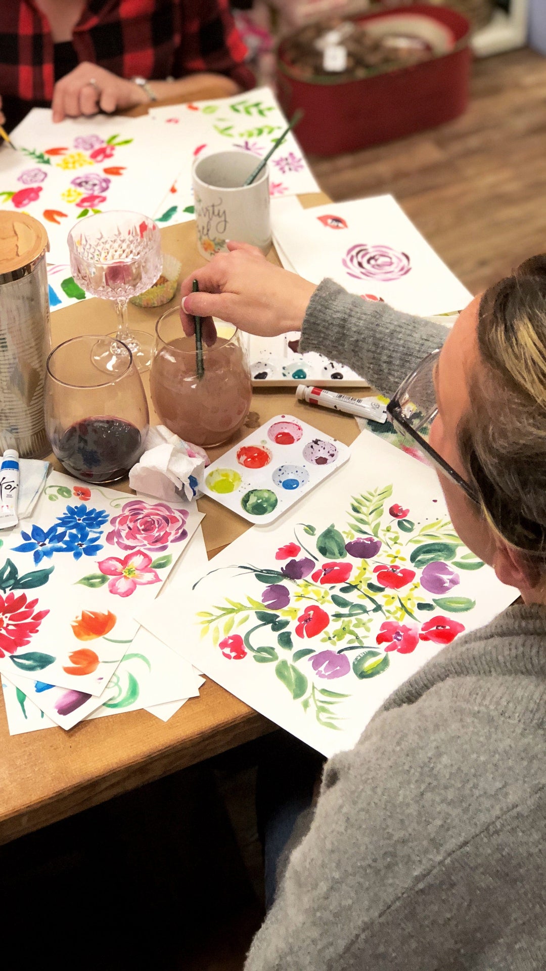 Paper Luxe Workshop Watercolor Florals Workshop in Gig Harbor - Friday, 3/15/24