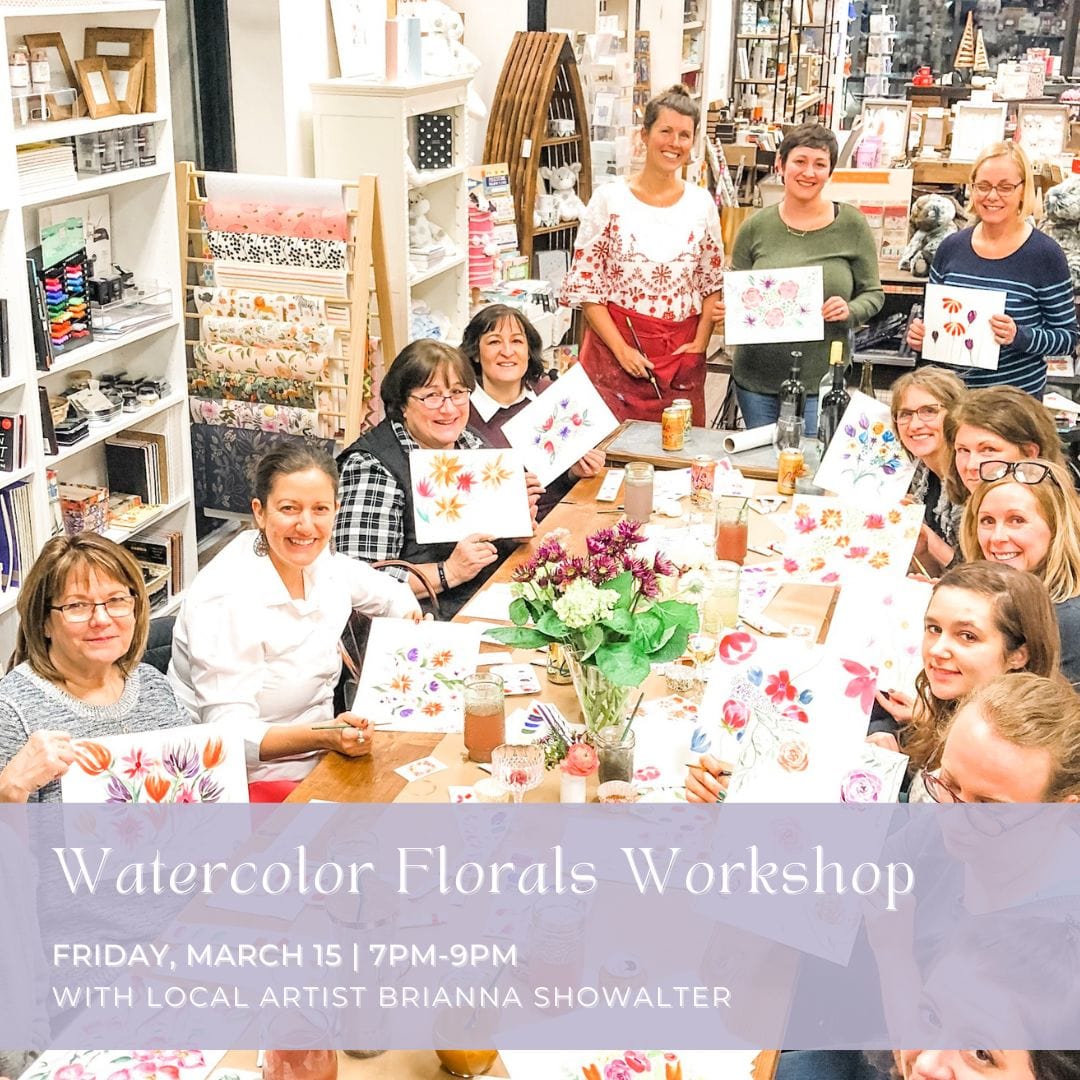 Paper Luxe Workshop Watercolor Florals Workshop in Gig Harbor - Friday, 3/15/24