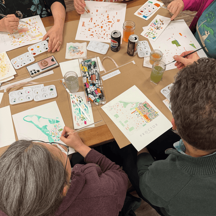 Paper Luxe Workshop Watercolor Your Town / Neighborhood - Thursday, 7/16/26
