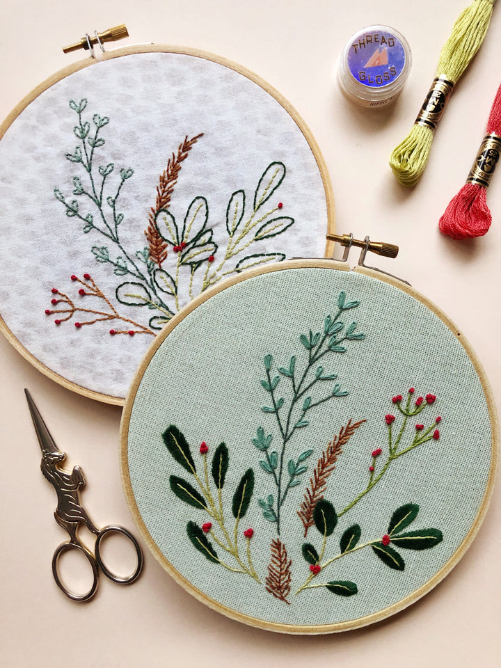 Paper Luxe Workshop Winter Botanical Embroidery Basics - Wednesday, 11/20/24