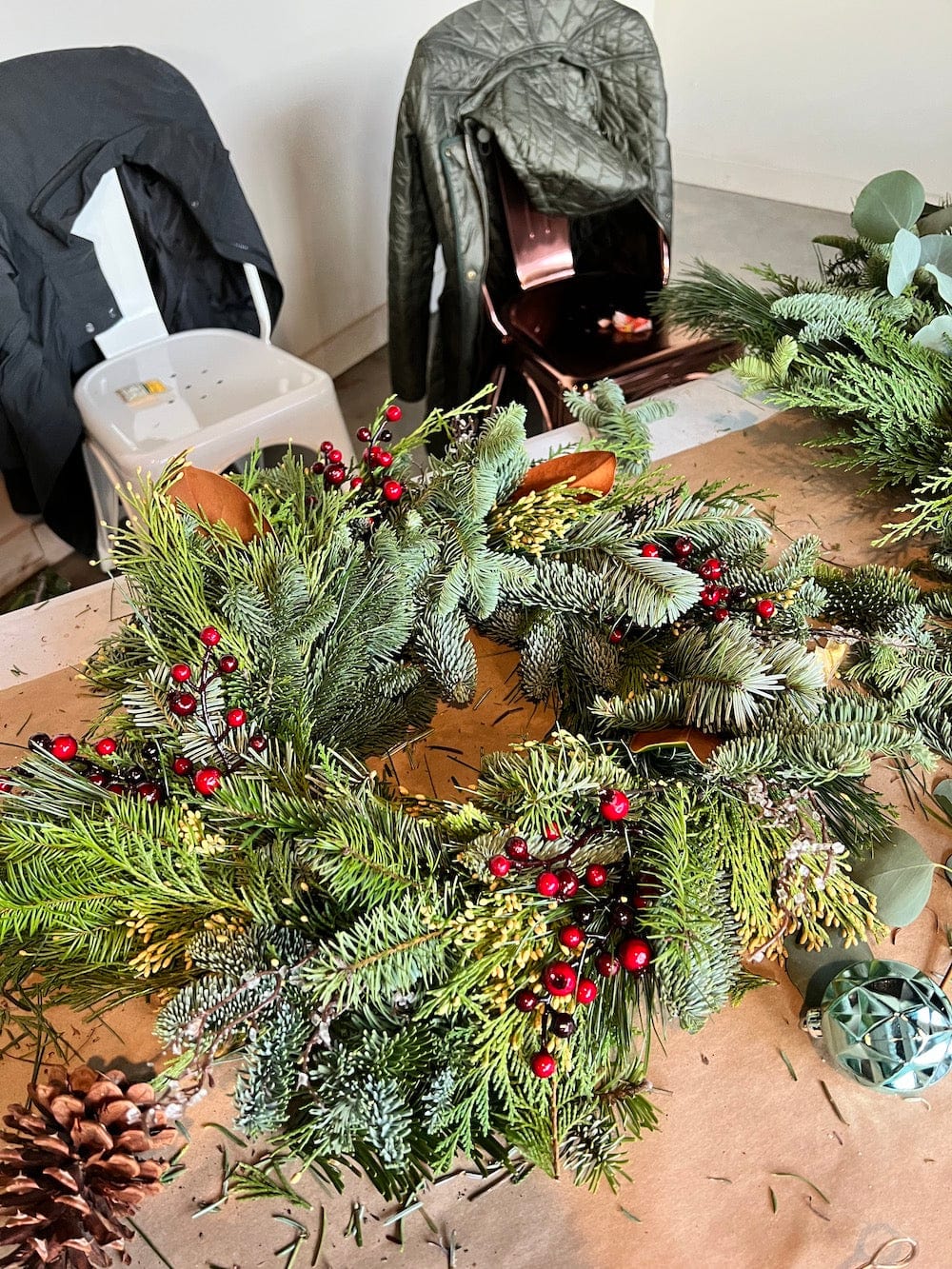 Paper Luxe Workshop Wreath Making Workshop in Gig Harbor - Sunday, 12/3/23