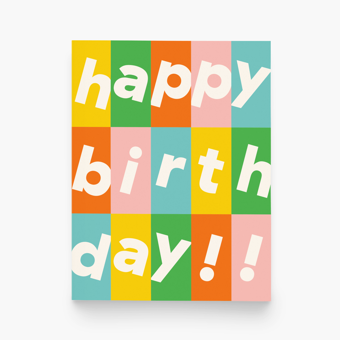 paper&stuff Card Birthday Grid Greeting Card