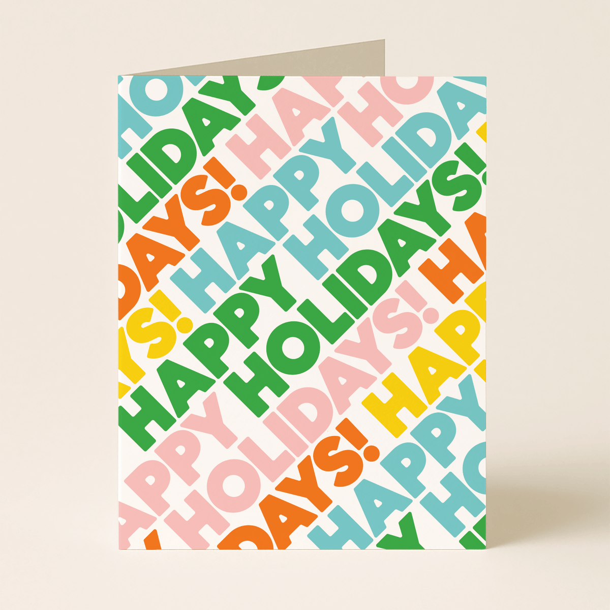 paper&stuff Cards Colorful Happy Holidays Card