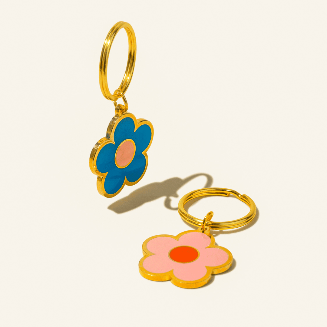 paper&stuff Keychain Daisy Keychain (double-sided!)