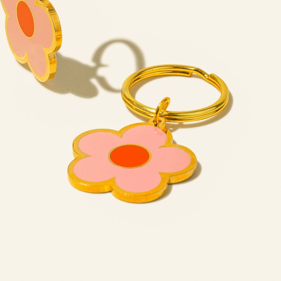 paper&stuff Keychain Daisy Keychain (double-sided!)