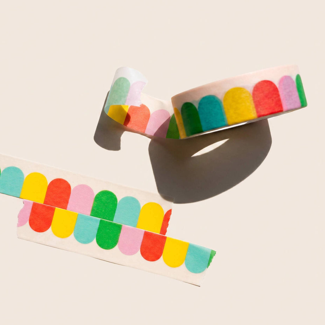 paper&stuff paper Rainbow Scallop Washi Tape