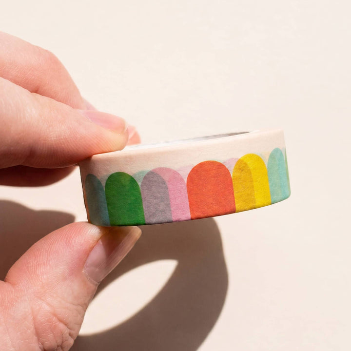 paper&stuff paper Rainbow Scallop Washi Tape