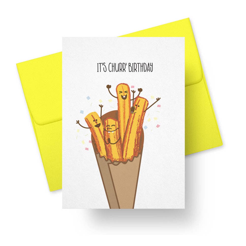 Paper Tacos® Card Adorable Churro-Themed Birthday Greeting