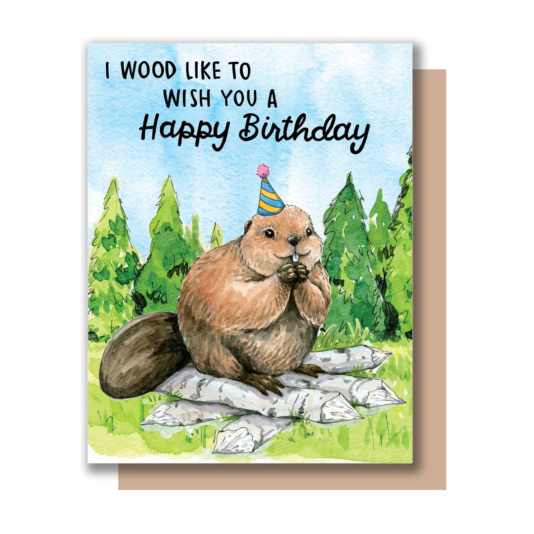 Paper Wilderness birthday card Beaver Birthday Card