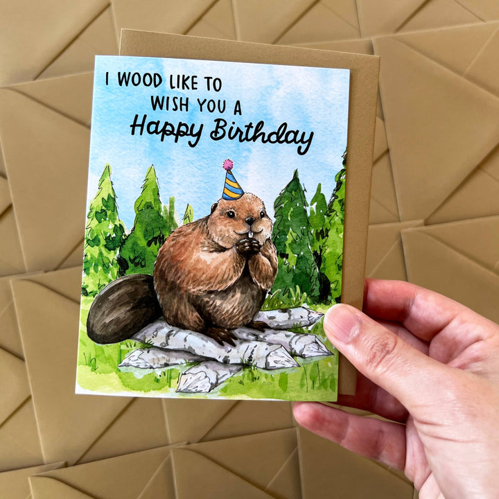 Paper Wilderness birthday card Beaver Birthday Card