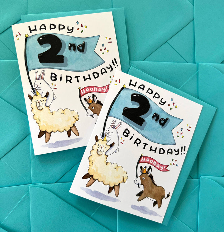 Paper Wilderness birthday card Happy 2nd Birthday Card