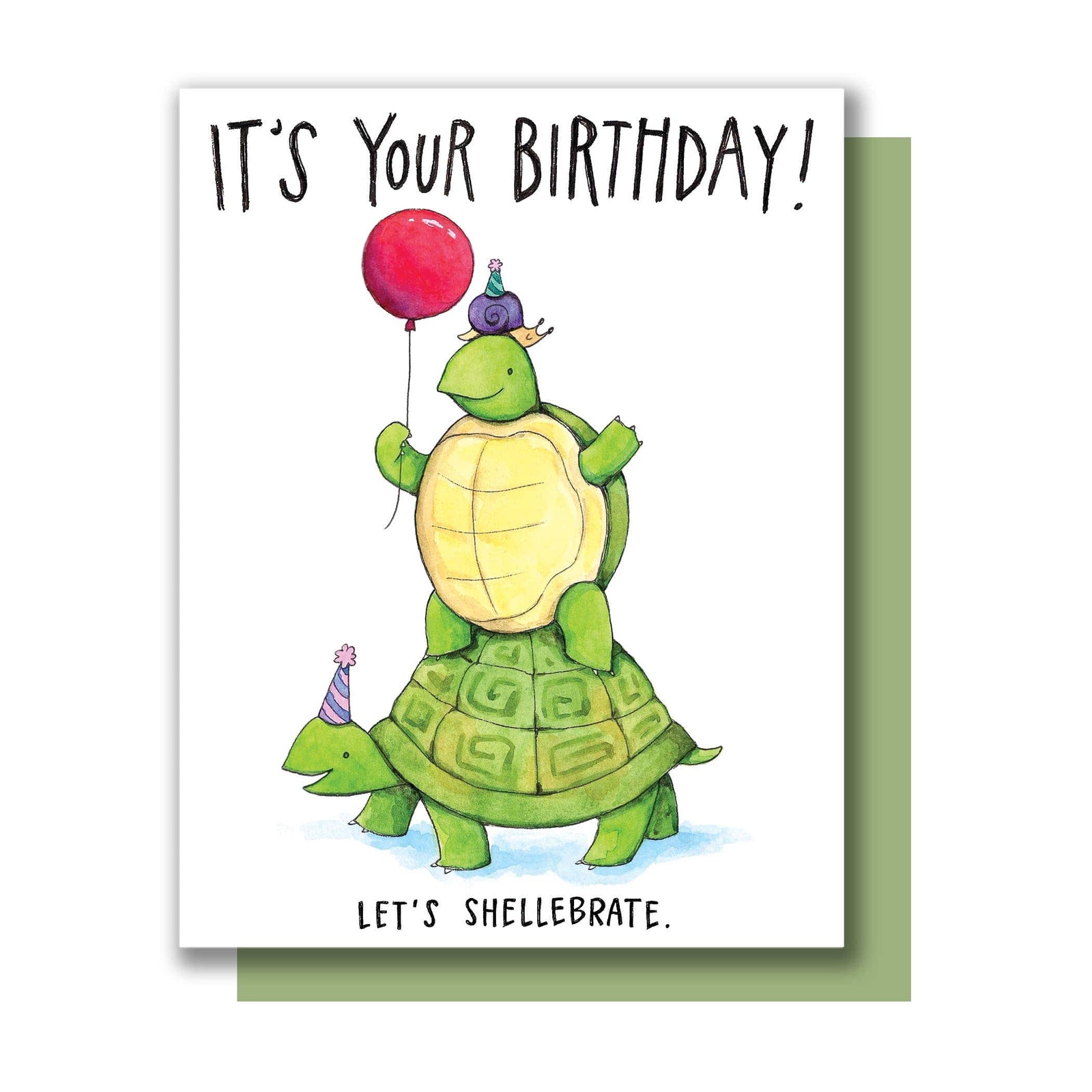 Paper Wilderness birthday card Let's Shellebrate Turtle Birthday Card