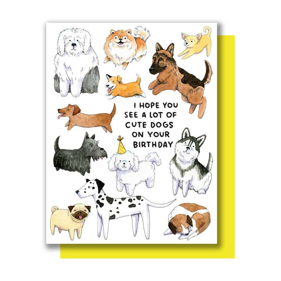 Paper Wilderness Card Hope You See A Lot Of Cute Dogs Birthday Card