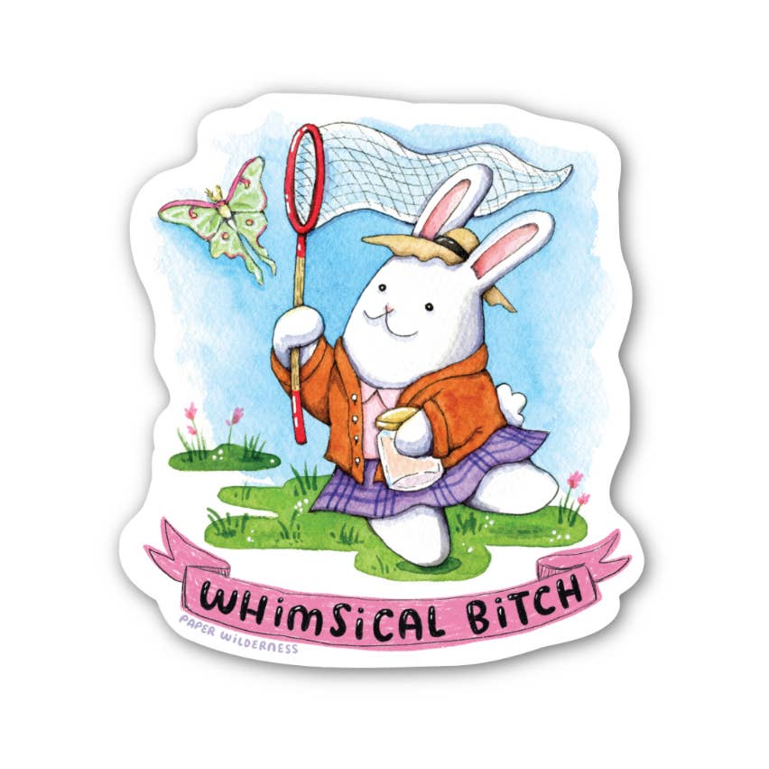 Paper Wilderness Cards Whimsical Bitch Bunny Sticker