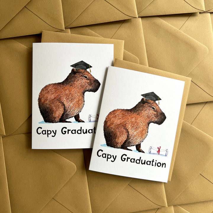 Paper Wilderness Graduation Card Capy Graduation Capybara Grad Card