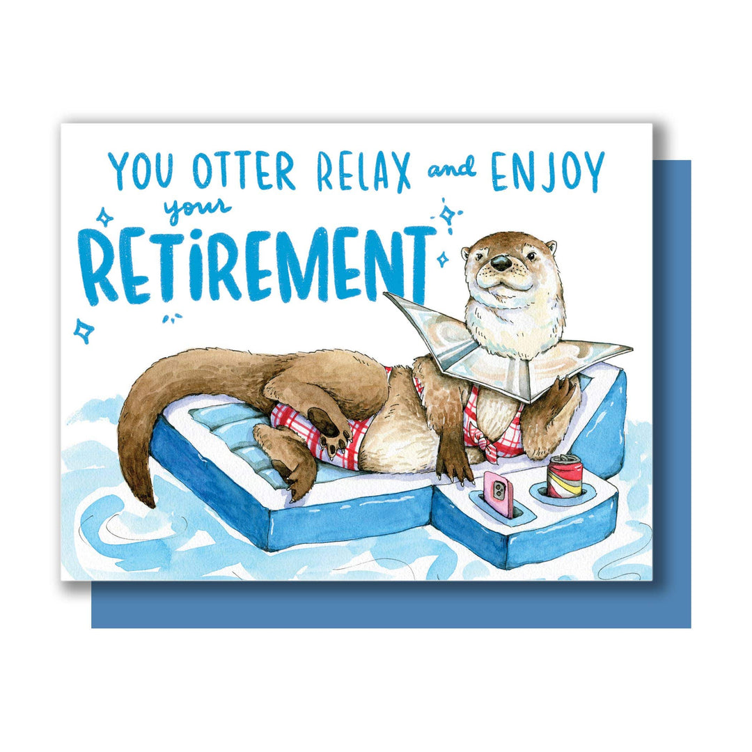 Paper Wilderness retirement card Enjoy Your Retirement Otter Card