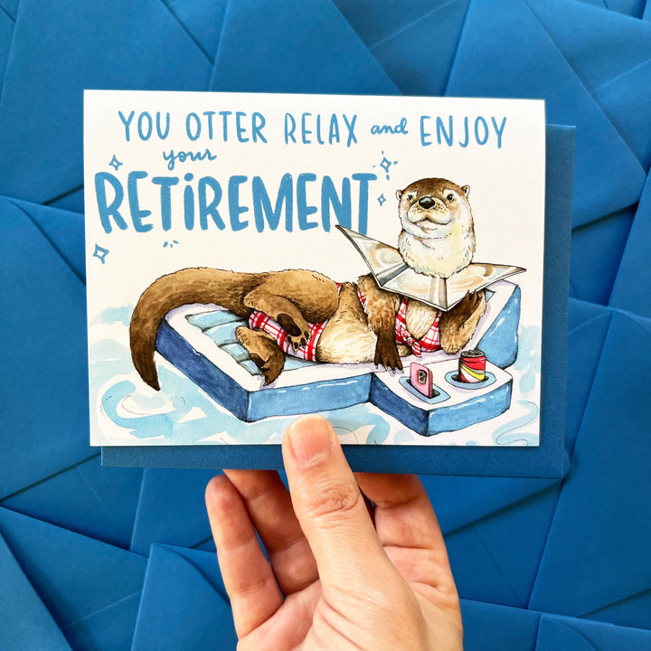 Paper Wilderness retirement card Enjoy Your Retirement Otter Card