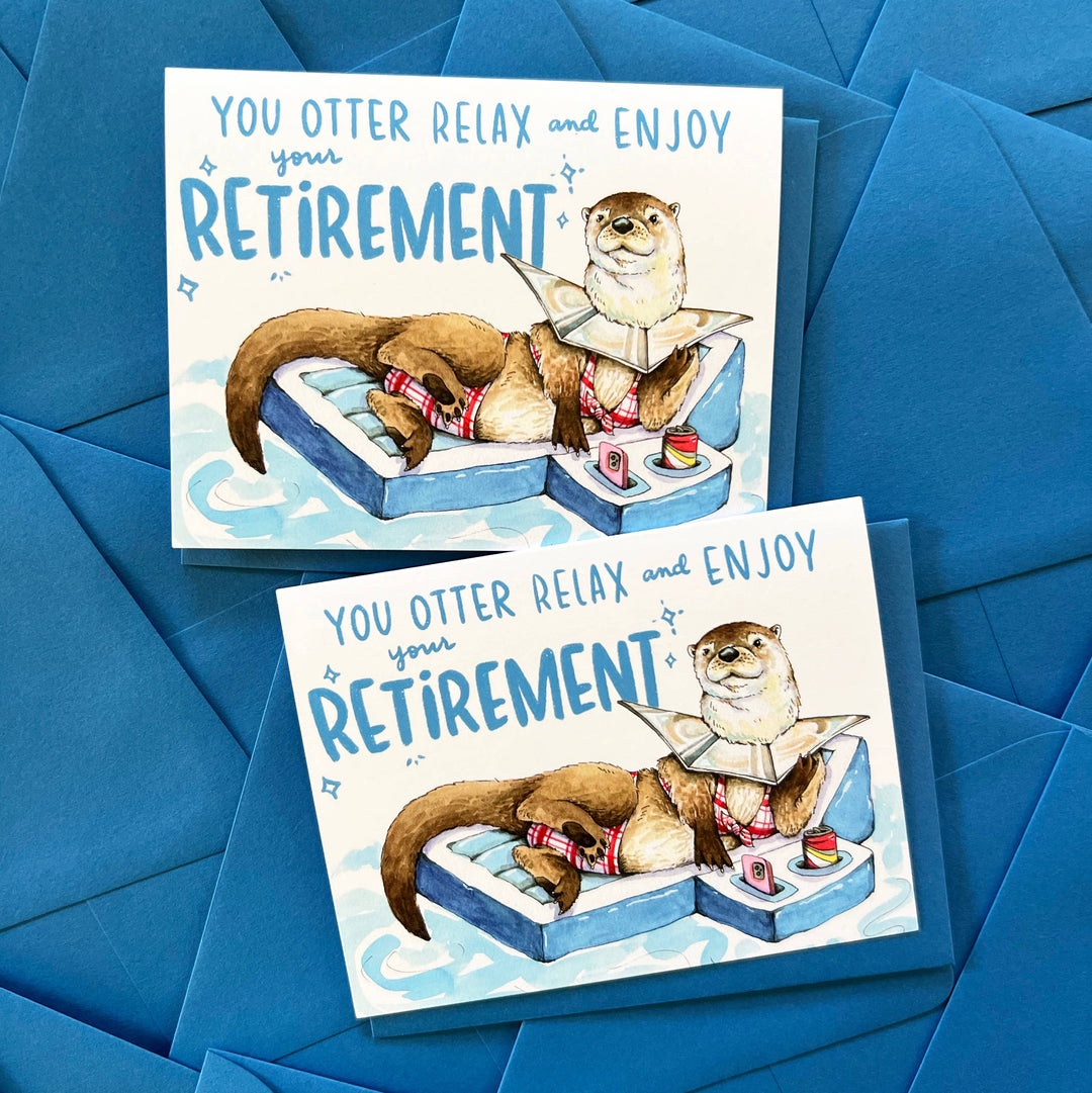 Paper Wilderness retirement card Enjoy Your Retirement Otter Card