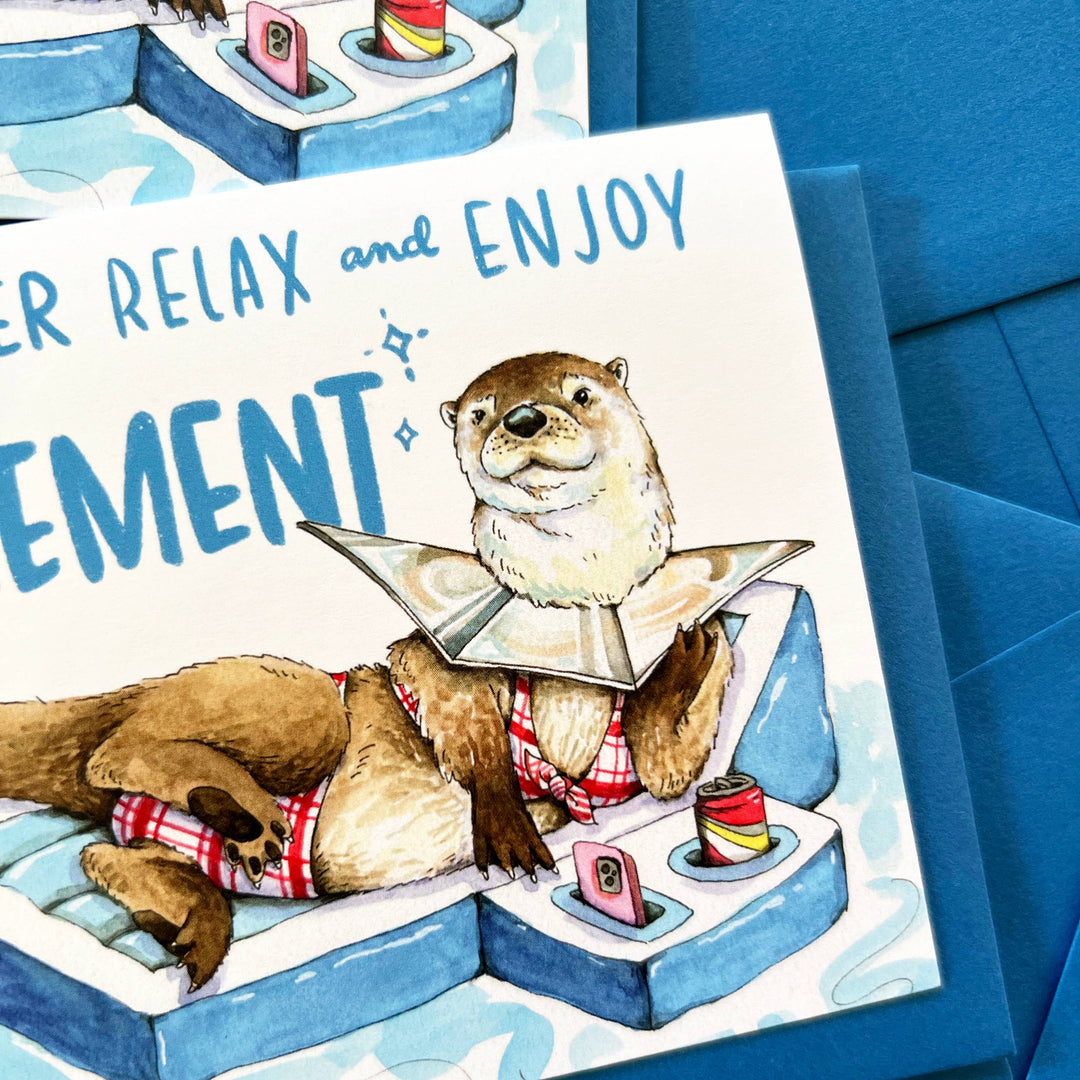 Paper Wilderness retirement card Enjoy Your Retirement Otter Card