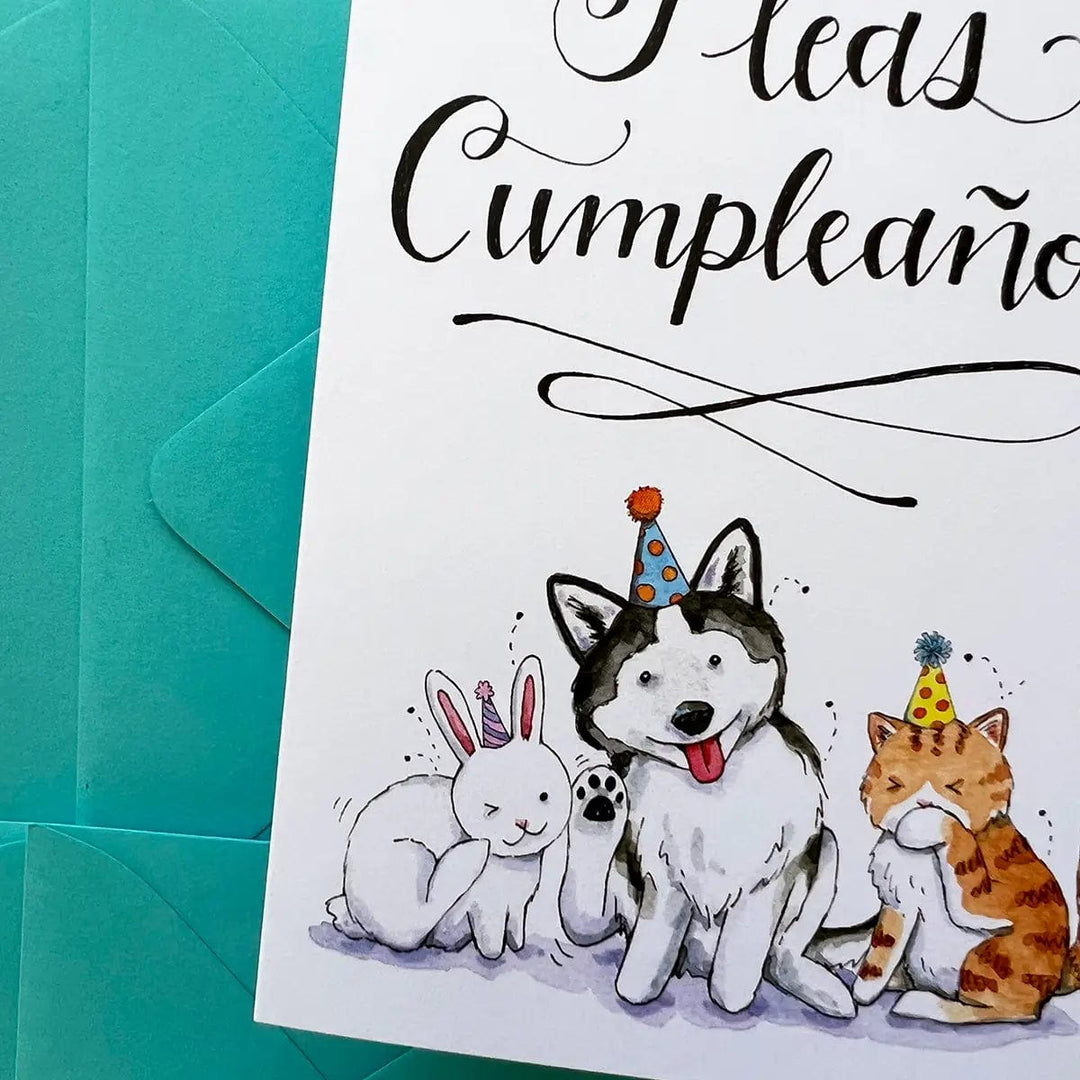 Paper Wilderness Single Card Fleas Cumpleanos Birthday Card