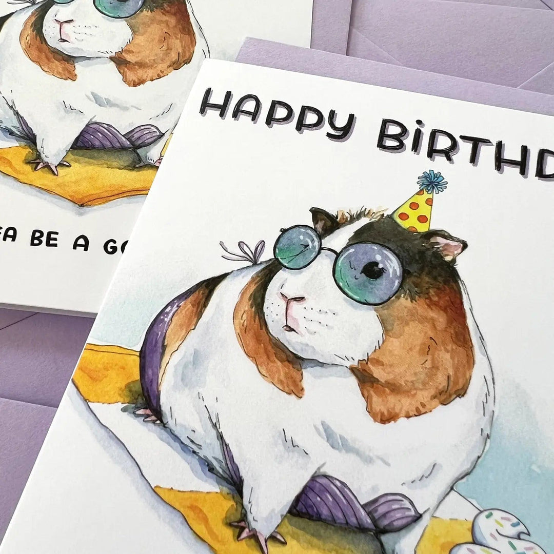 Paper Wilderness Single Card Guinea Pig Birthday Card