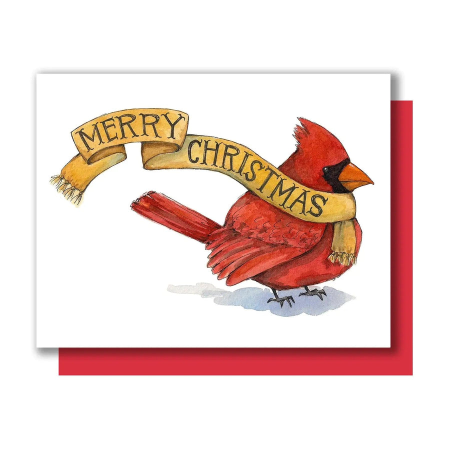 Paper Wilderness Single Card Merry Christmas Cardinal Card