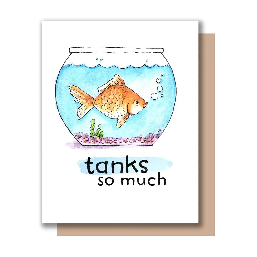 Paper Wilderness Single Card Tanks So Much Fish Thank You Card