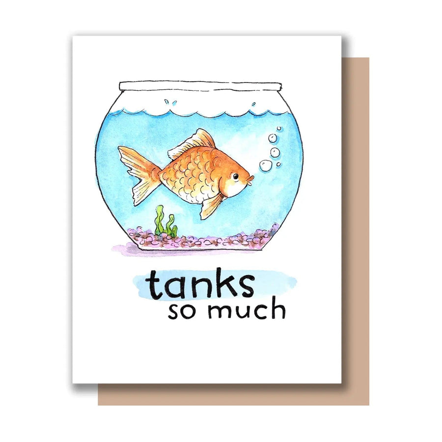 Paper Wilderness Single Card Tanks So Much Fish Thank You Card