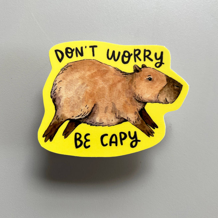 Paper Wilderness Sticker Don't Worry Be Capy Capybara Sticker