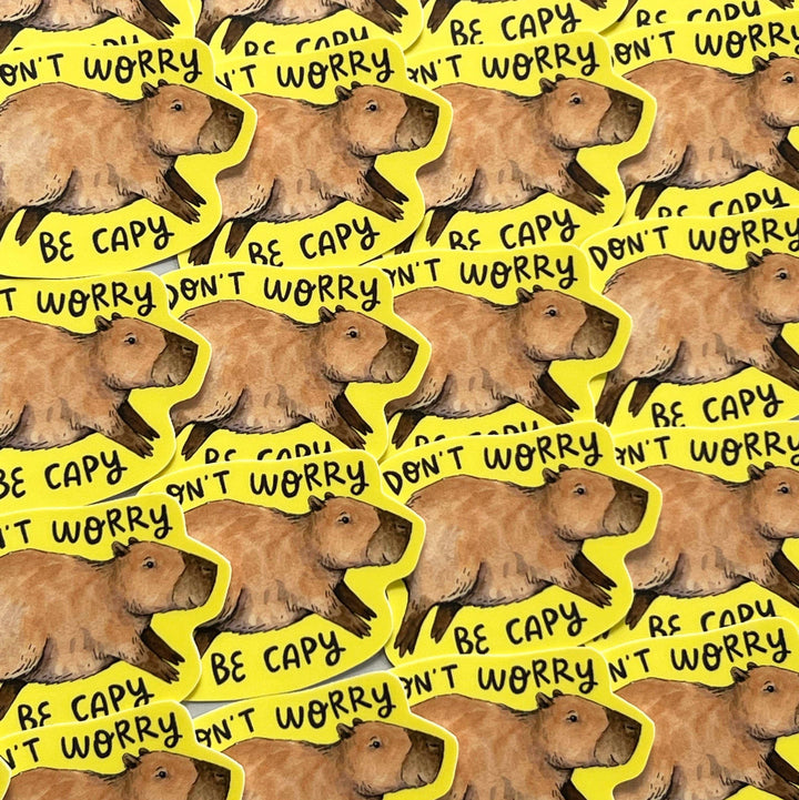 Paper Wilderness Sticker Don't Worry Be Capy Capybara Sticker