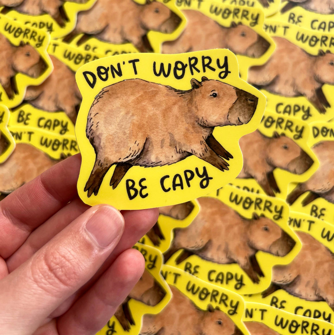 Paper Wilderness Sticker Don't Worry Be Capy Capybara Sticker