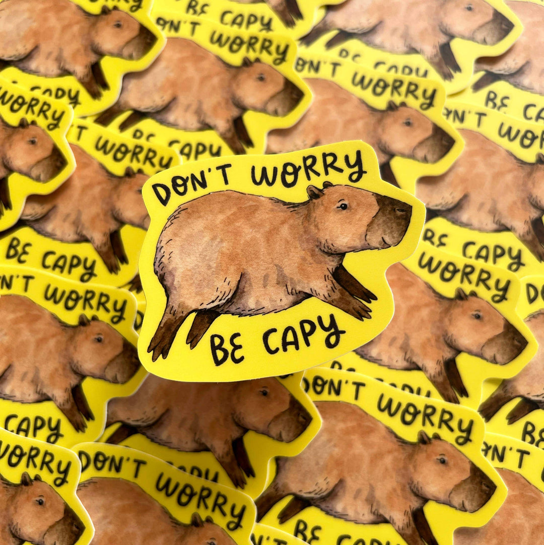 Paper Wilderness Sticker Don't Worry Be Capy Capybara Sticker