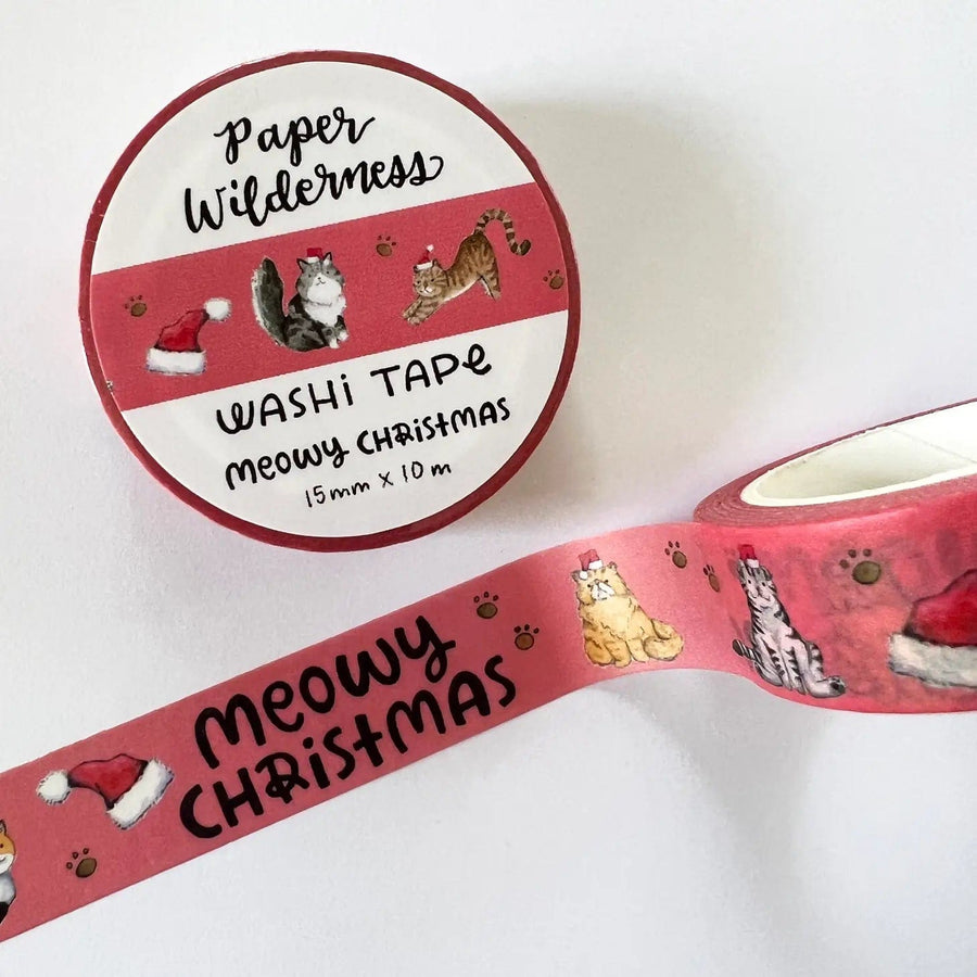 Paper Wilderness Tape Meowy Christmas 15mm Washi Tape