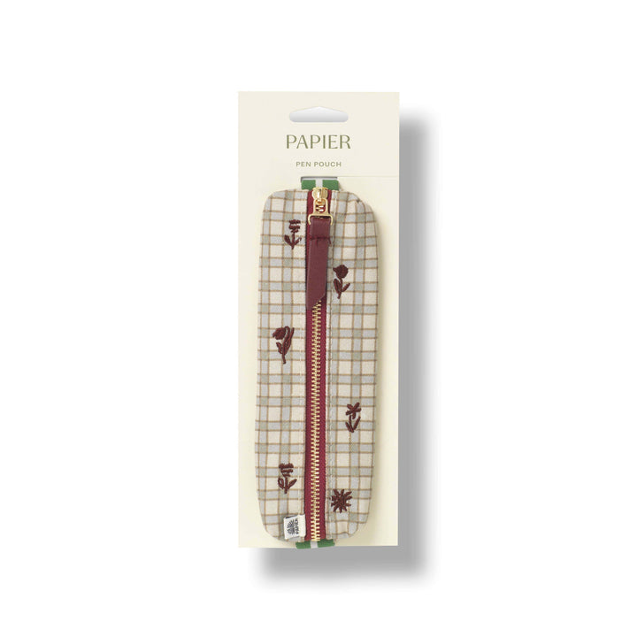 Papier Fashion Elastic Pen Pouch - Garden Grid