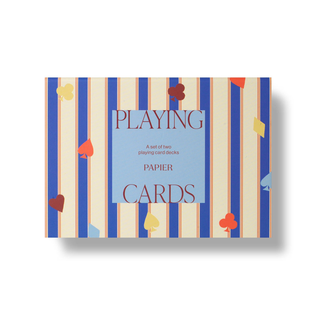 Papier Gifts Playing Cards, Set of 2 - Suits & Stripes