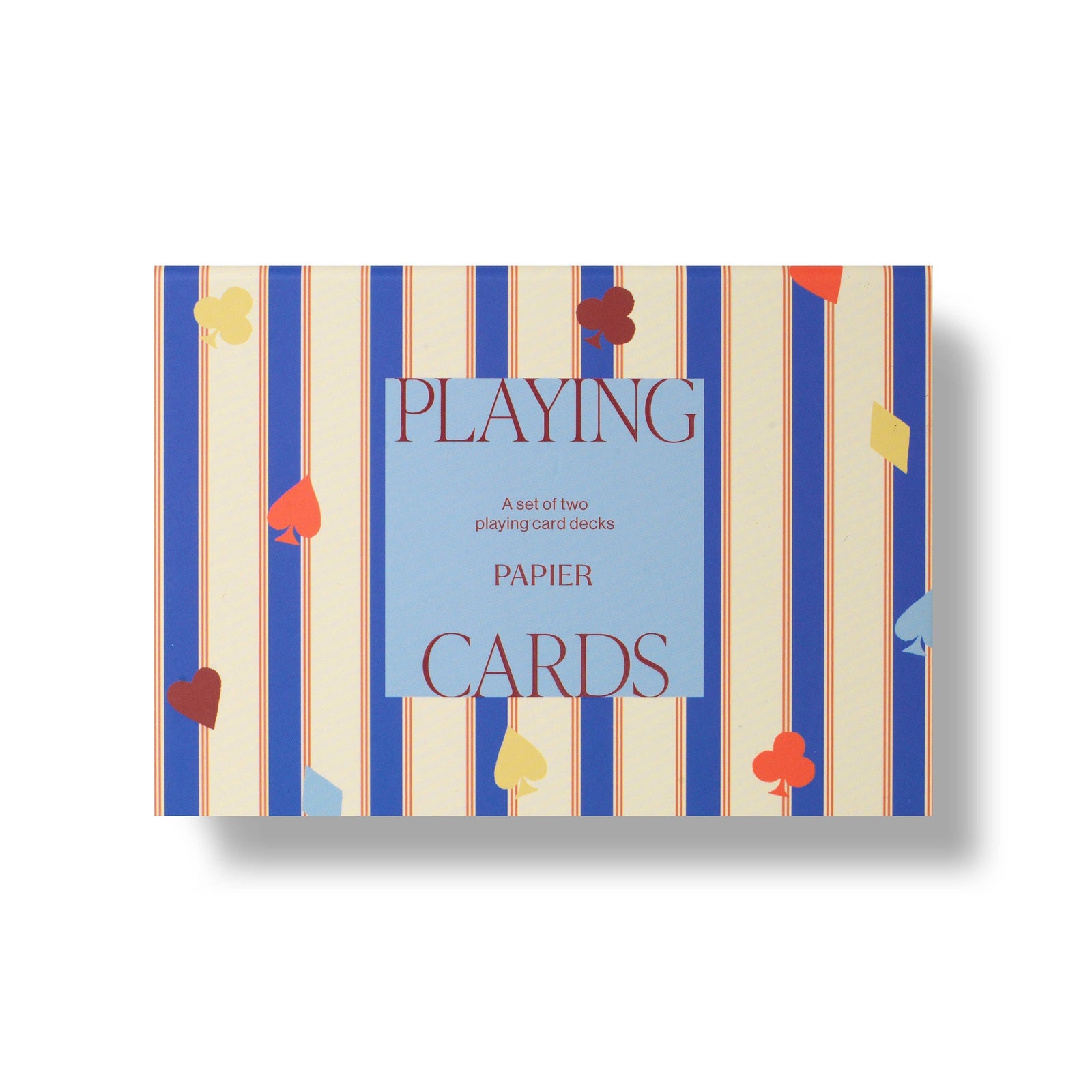 Papier Gifts Playing Cards, Set of 2 - Suits & Stripes