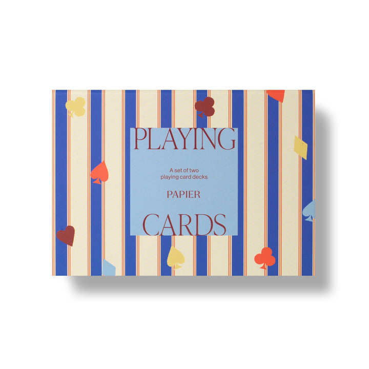 Papier Gifts Playing Cards, Set of 2 - Suits & Stripes