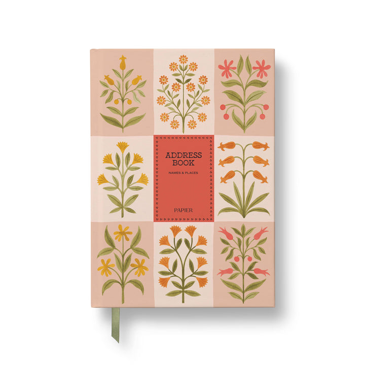 Papier paper Address Book, A5 Hardcover - Floral Patchwork