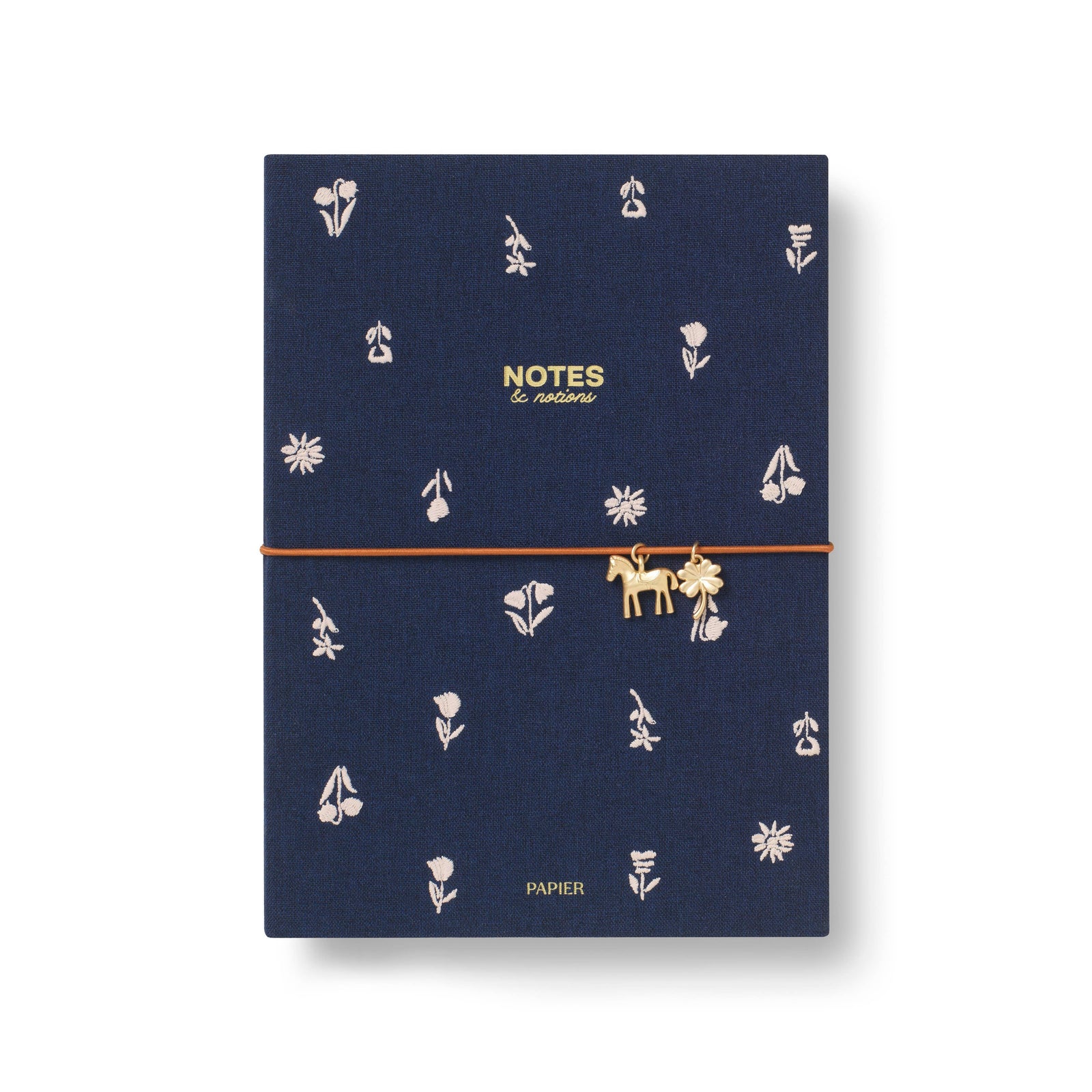 Papier paper Fabric Lined Notebook, A5 Softcover - Twilight Blooms