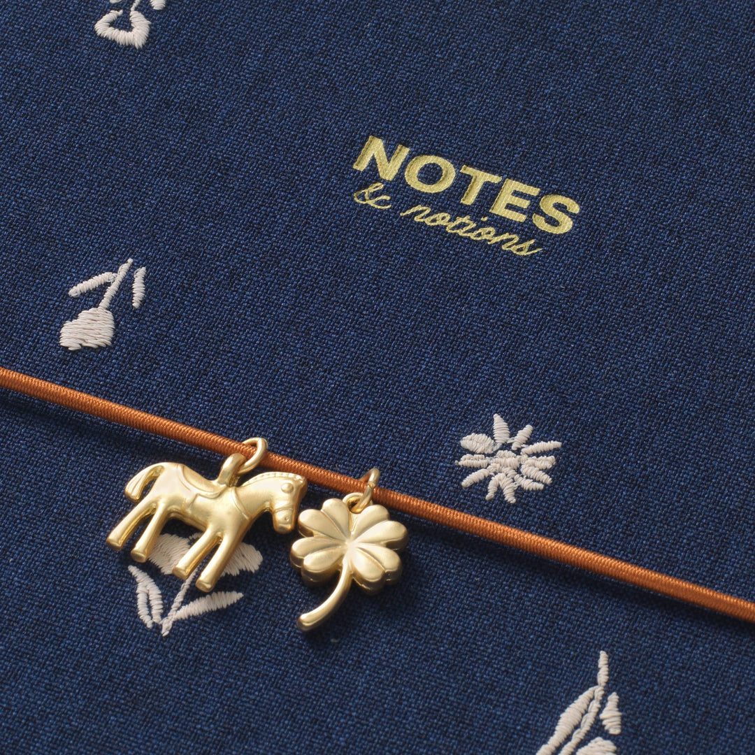 Papier paper Fabric Lined Notebook, A5 Softcover - Twilight Blooms