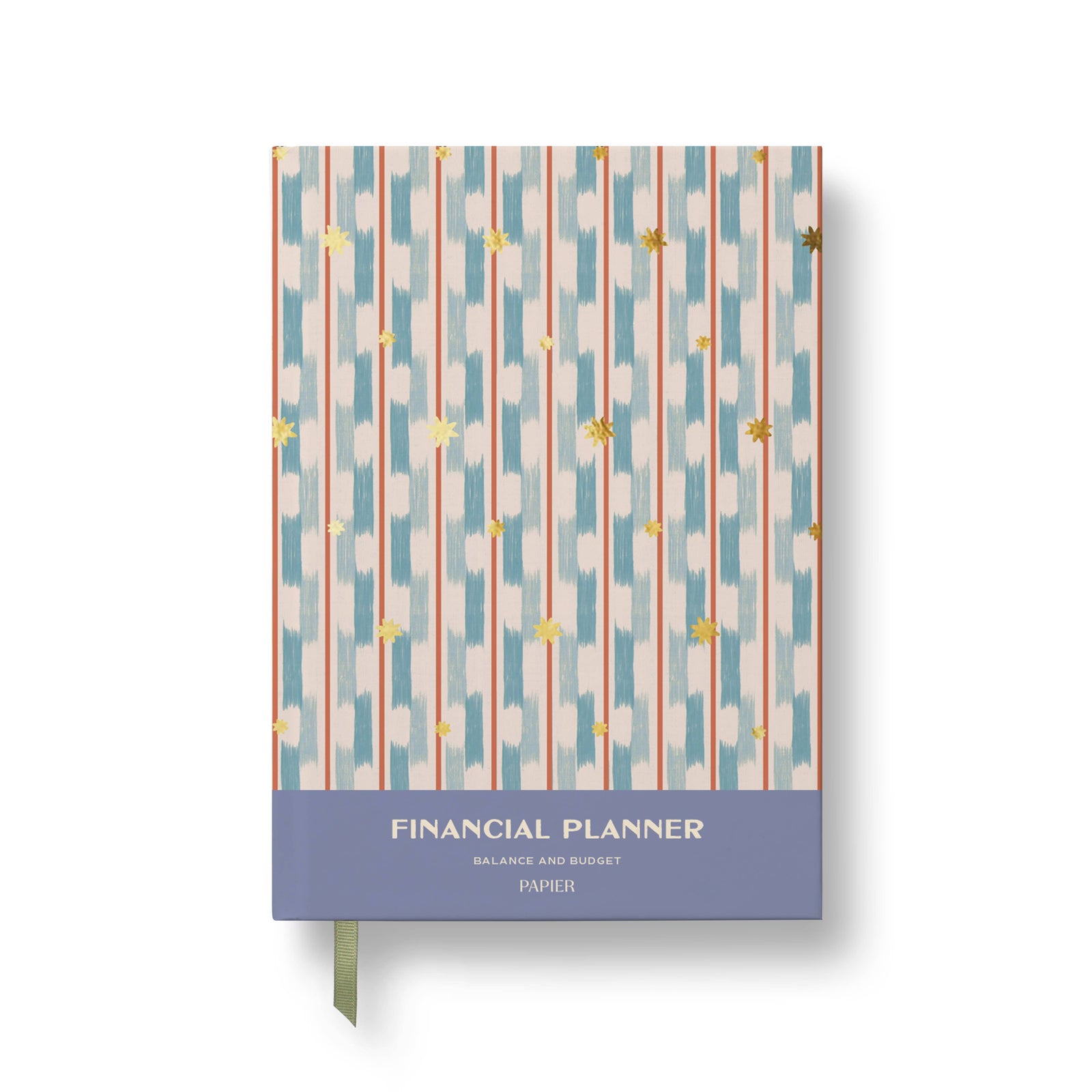 Papier paper Guided Finance Planner, Foiled A5 Hardcover - Starry Ikat