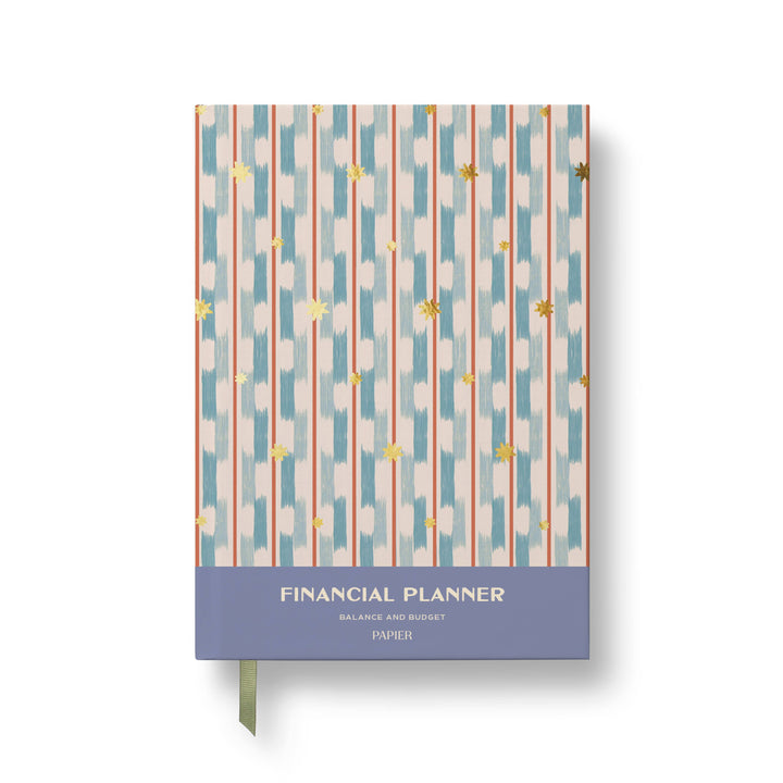 Papier paper Guided Finance Planner, Foiled A5 Hardcover - Starry Ikat