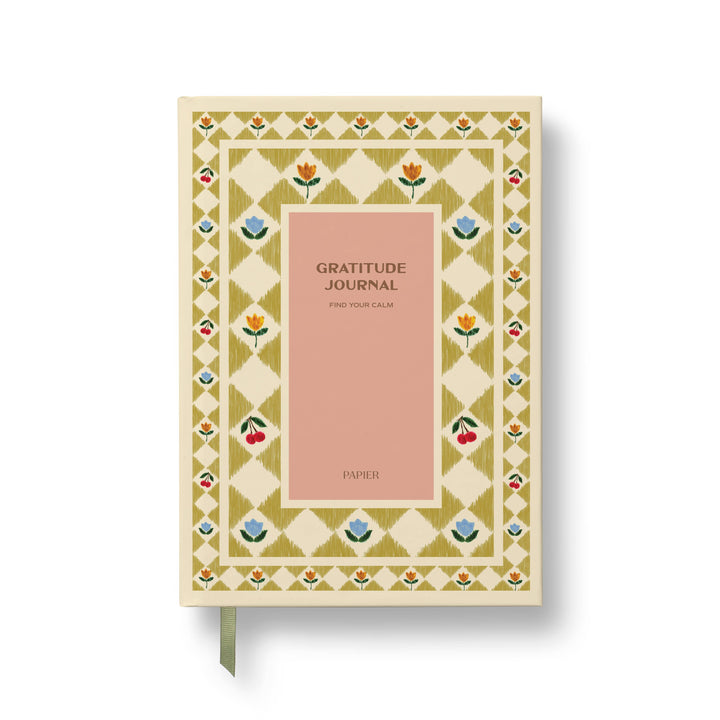 Papier paper Guided Gratitude Journal, A5 Hardcover - Folk Garden